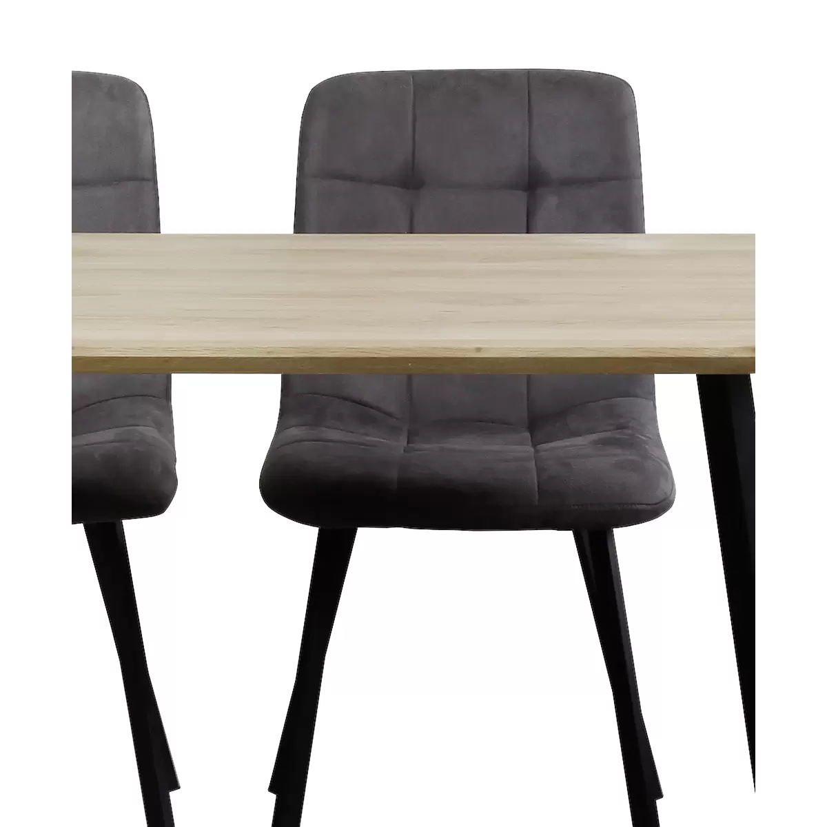 Tischgruppe Lech Artisan Eiche,grau,schwarz