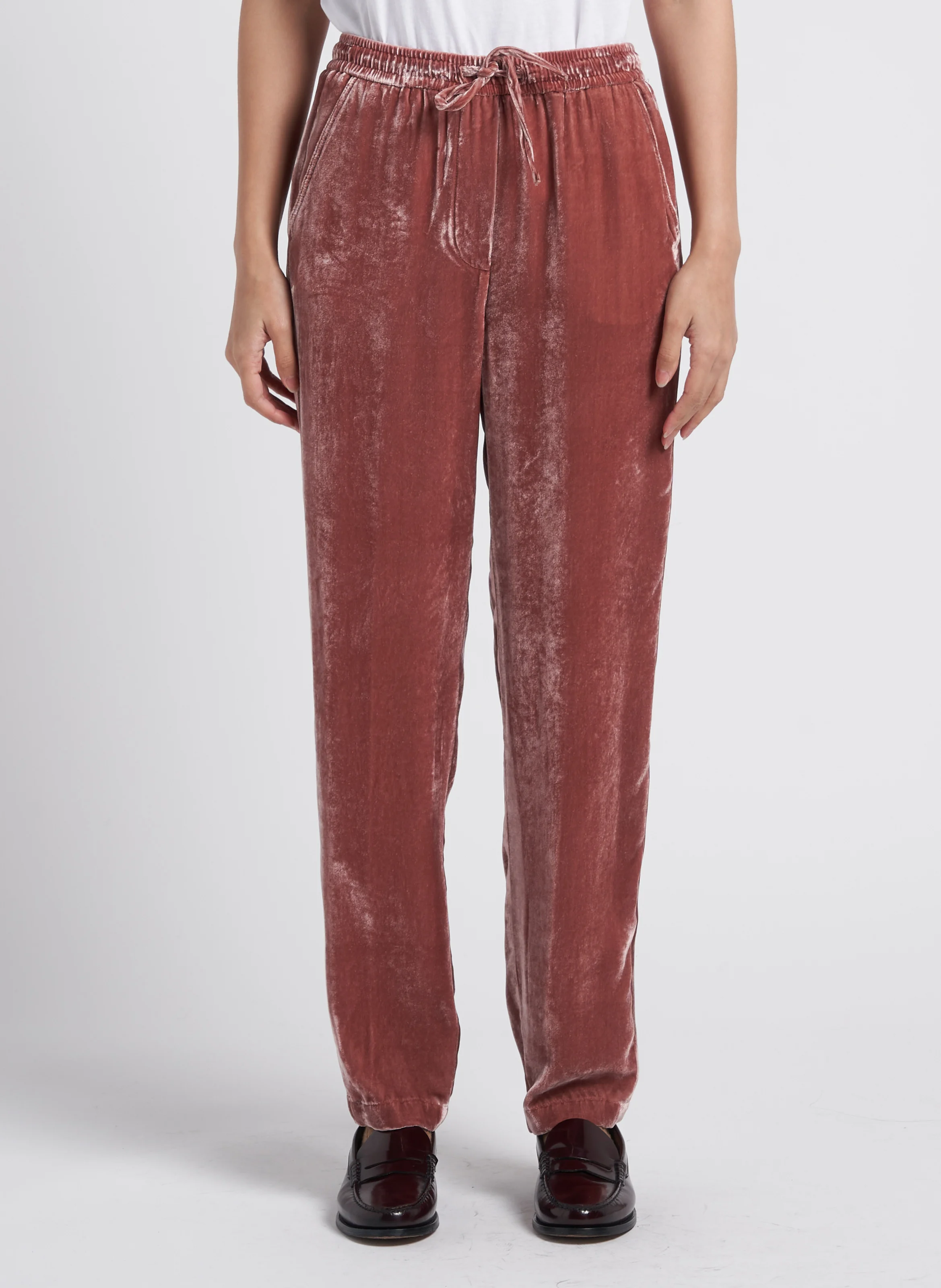 PIERICO - Jogging droit effet velours | Rose