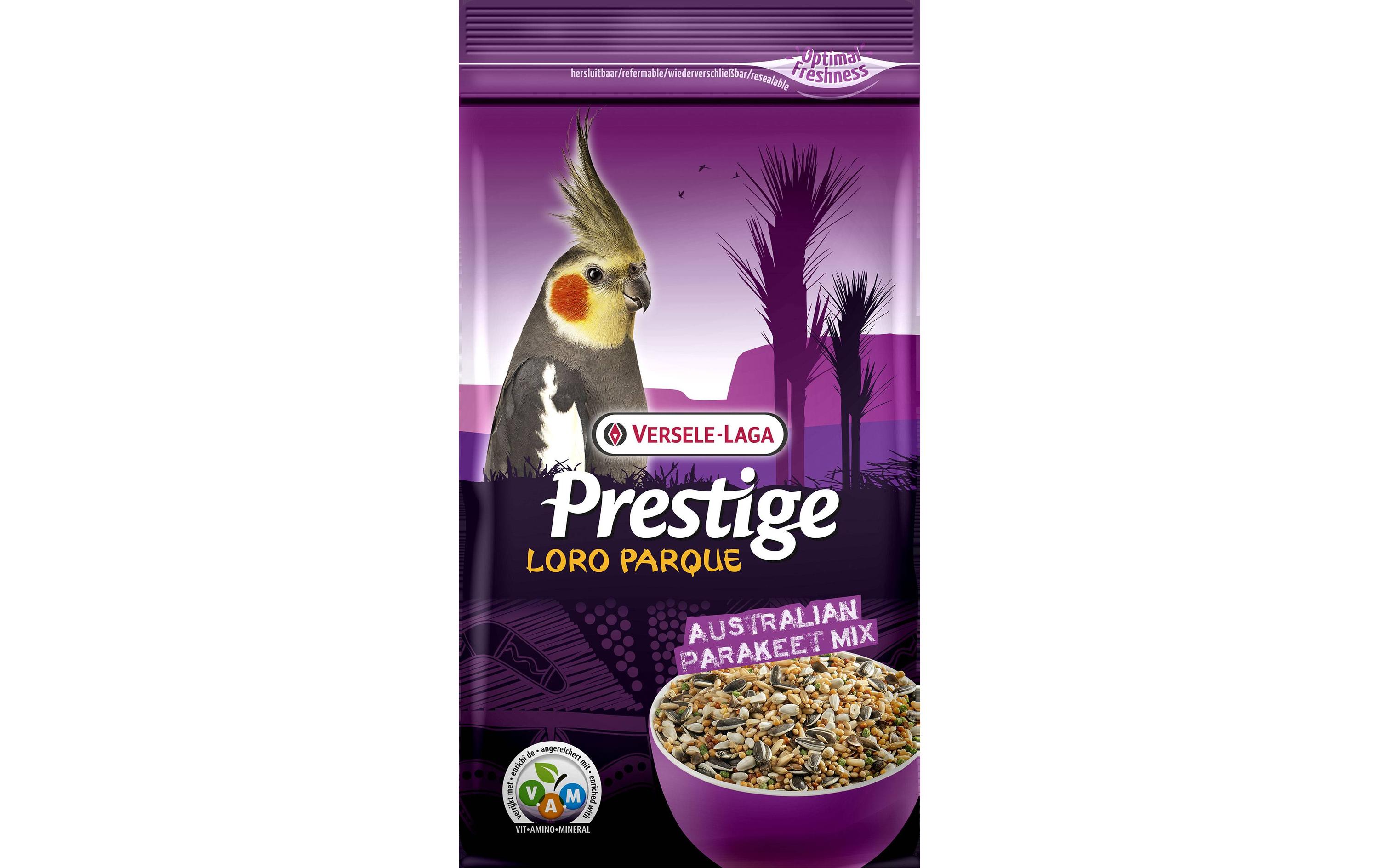 Ziervogelfutter Prestige Loro Parque Mix, 1 kgAngereicherte Samenmischung für Australische Grosssittiche
