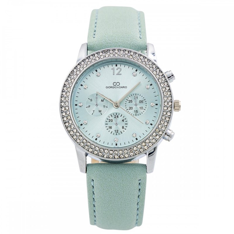 Coffret montre Femme GIORGIO bracelet Cuir Vert