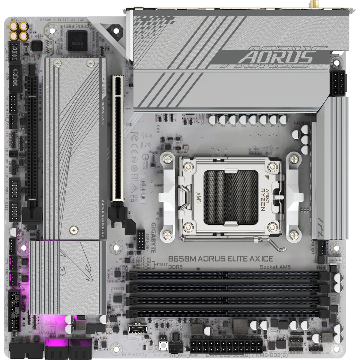 Gigabyte B650 AORUS Elite AX ICE hovedkort