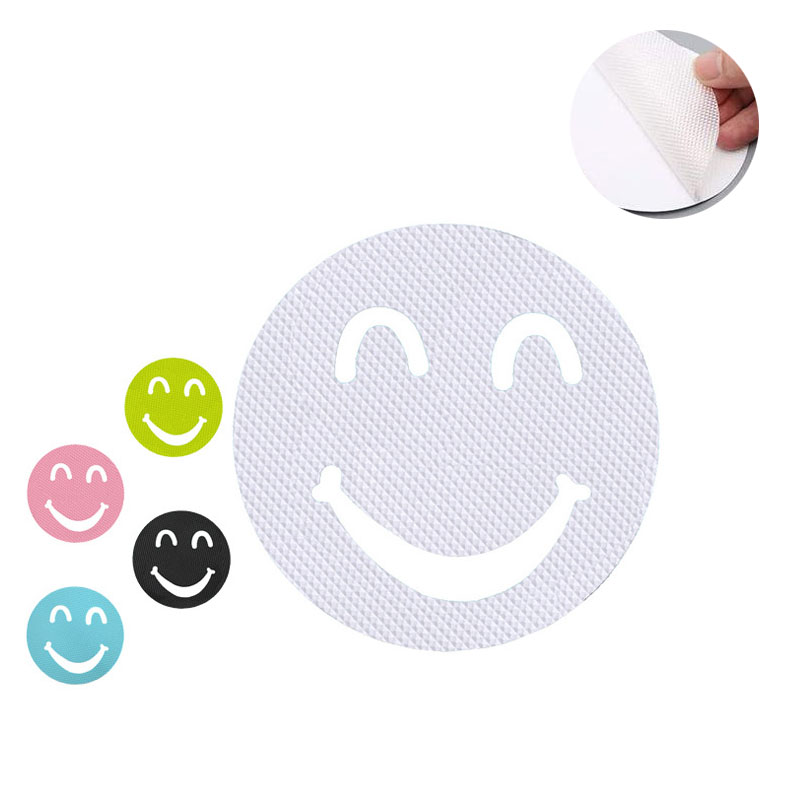 (12er Set) Ø10cm Selbstklebende Anti-Rutsch Pads Sticker für Dusche / Badewanne - Smiley