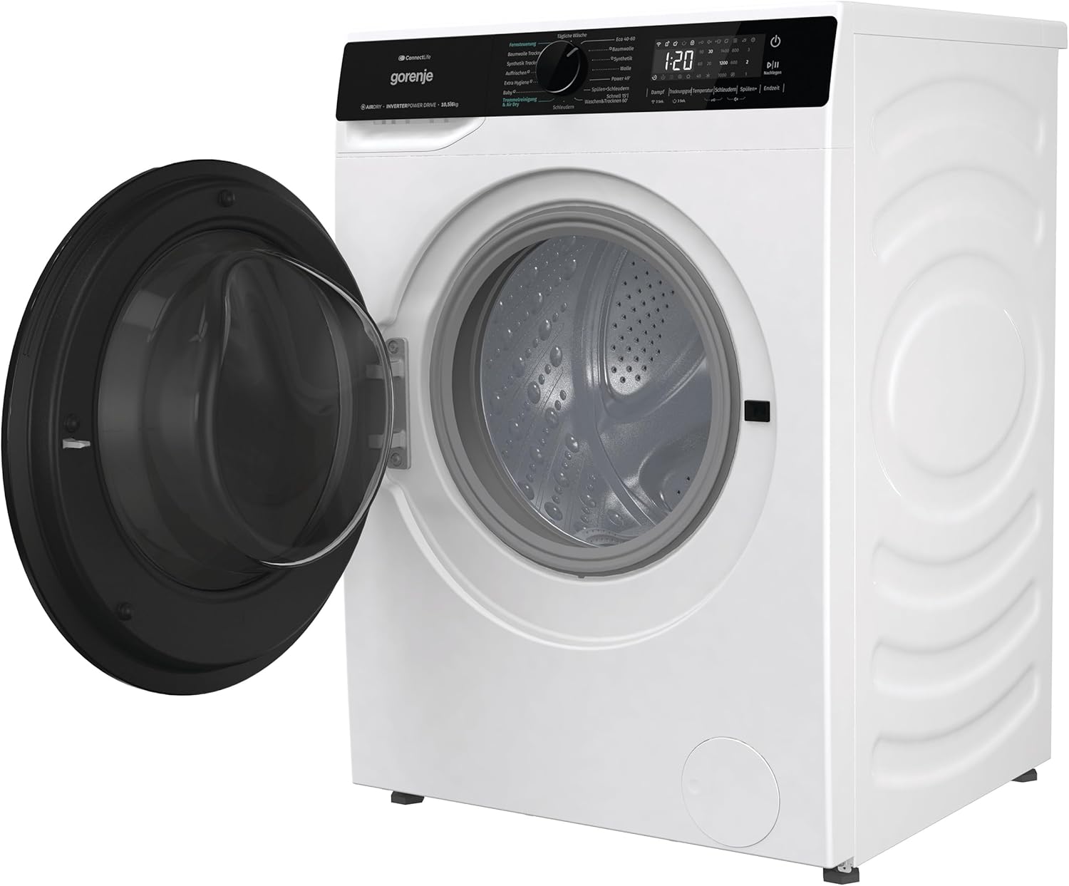 Gorenje WD2PA1X64ADW, DE Waschtrockner, Connect Life, 16 Programme, 10,5 KG, 54 Liter, 1400 U, min, Total AquaStop, AirDry, Inverter PowerDrive Motor, AllergySteam, Wash&Dry 60', A-20%