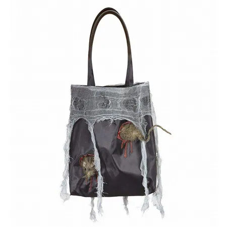 Widmann Handtasche mit blutiger Ratte und ausgefranstem Netzgewebe