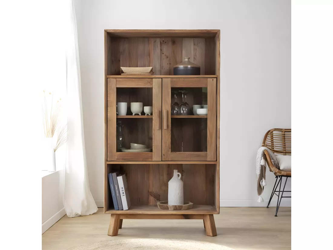 Vaisselier en bois recyclé 90cm Blaise