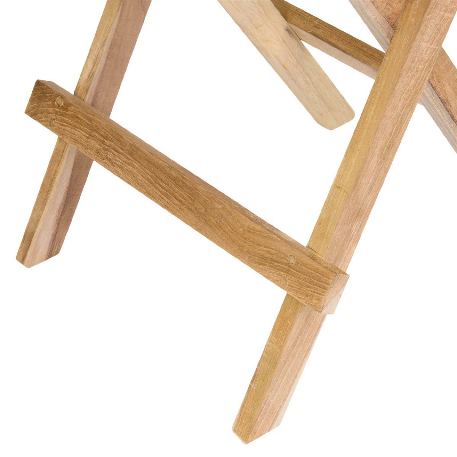 VCM Balkontisch Gartentisch Teakholz Beistelltisch klappbar natur50 x 50 cm