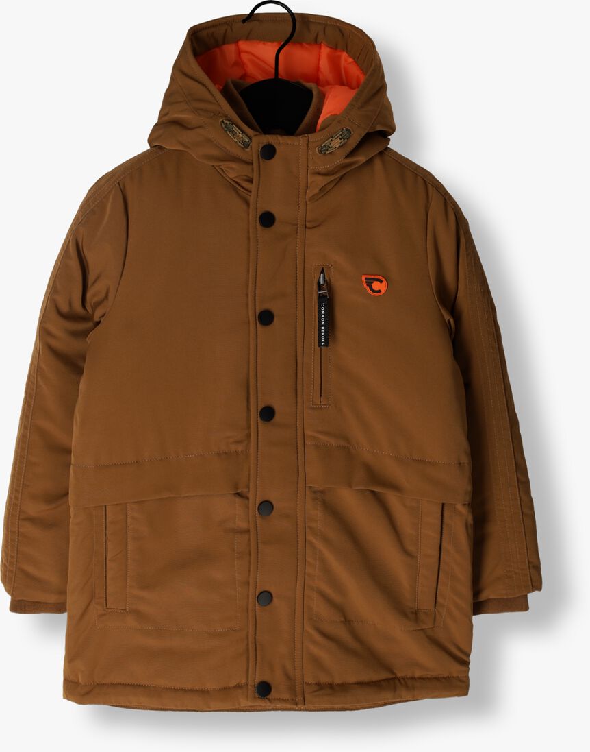 COMMON HEROES bruine common heroes  common heroes outerwear logo parka