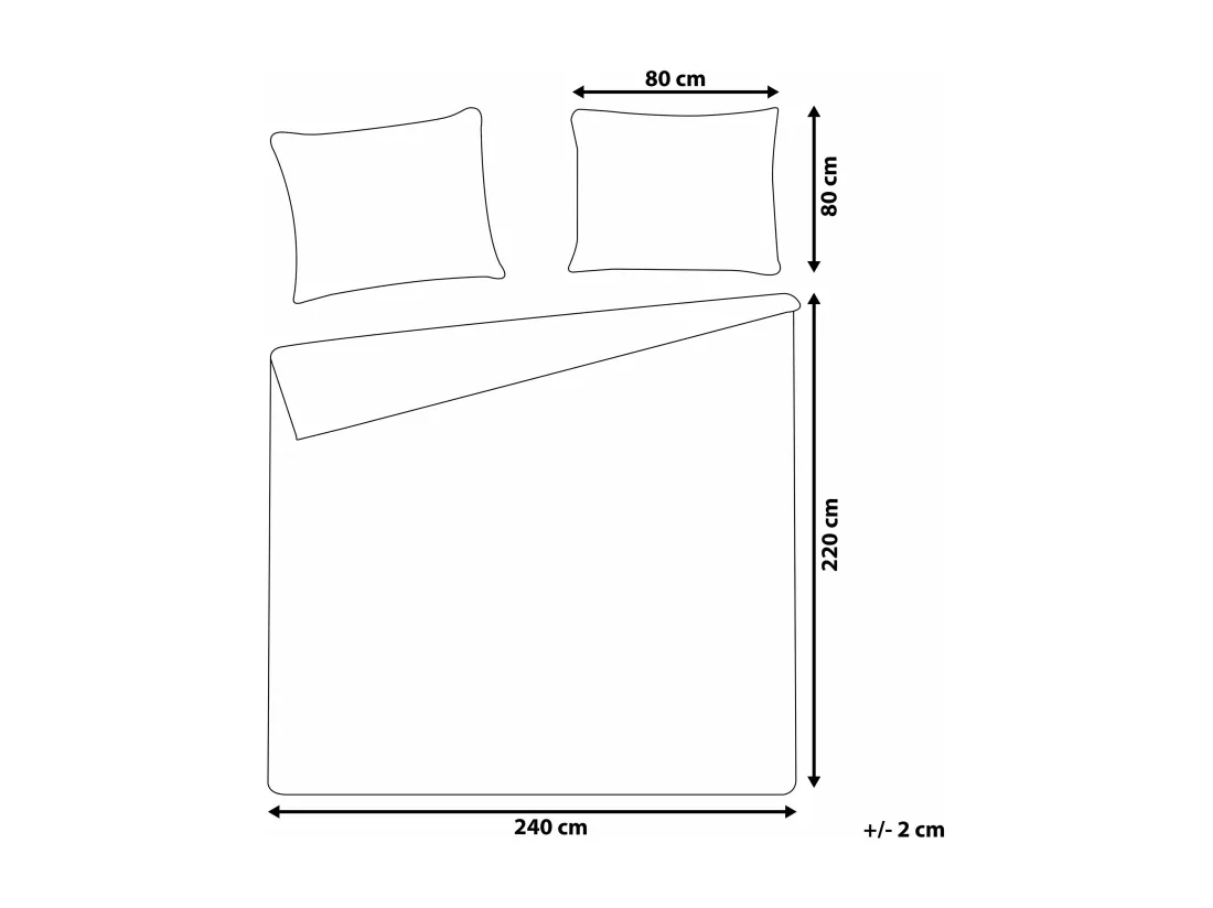 Ensemble de housses de couette AVONDALE Satin de coton 220 x 240 cm Beige