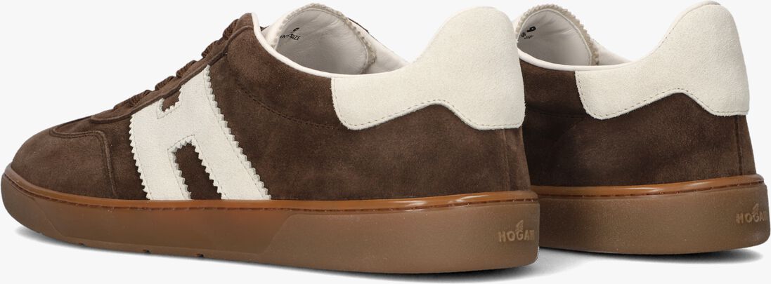 bruine hogan lage sneakers cool allacciato h