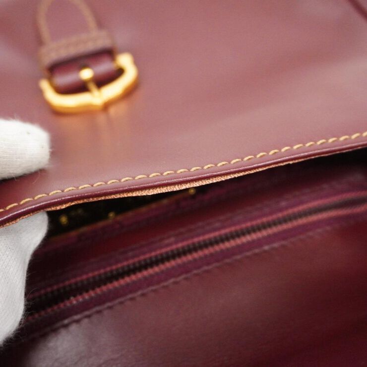 Cartier Vintage Cartier Crossbody Bag Burgundy