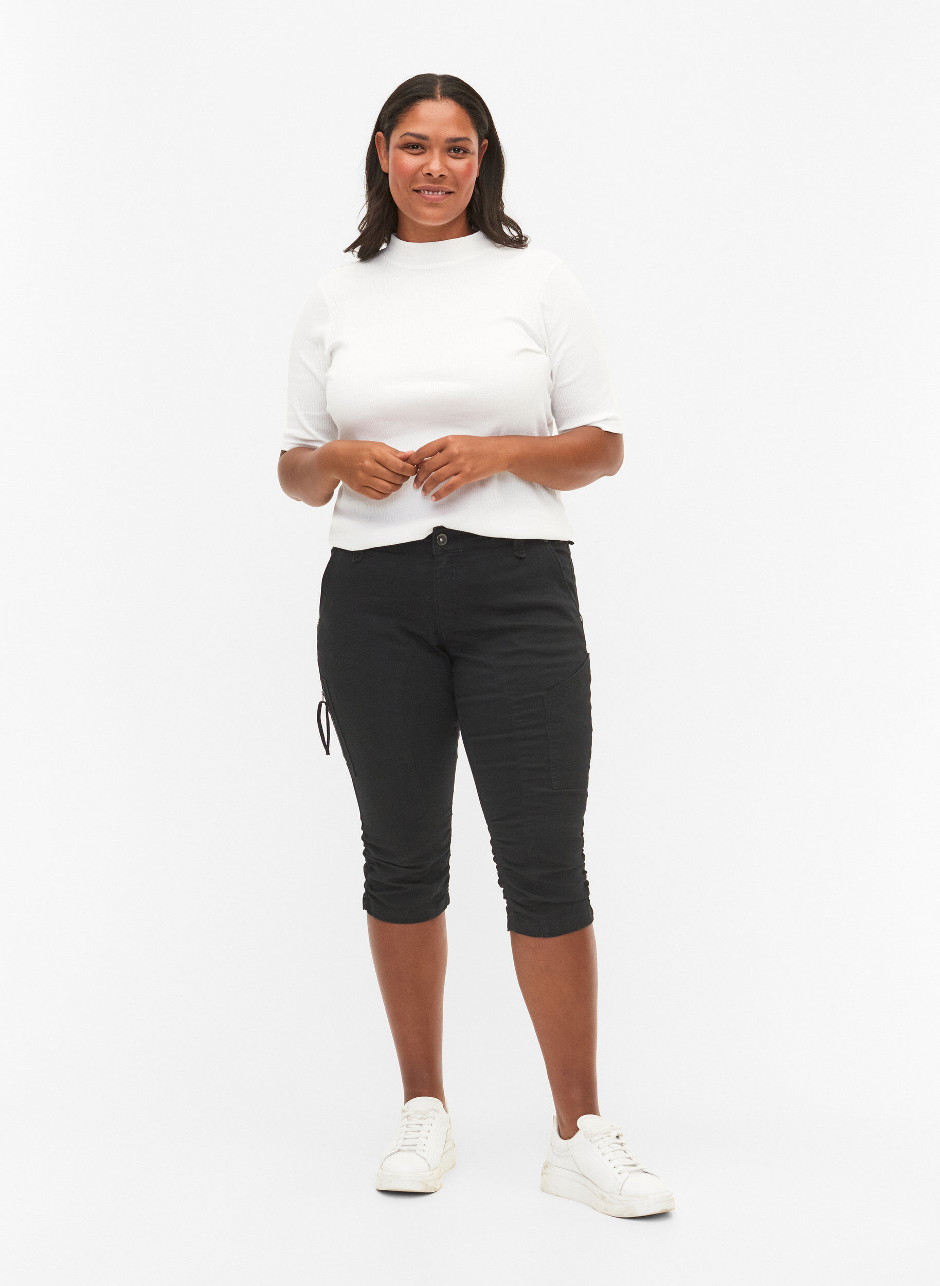 Slim fit capri jeans med lommer