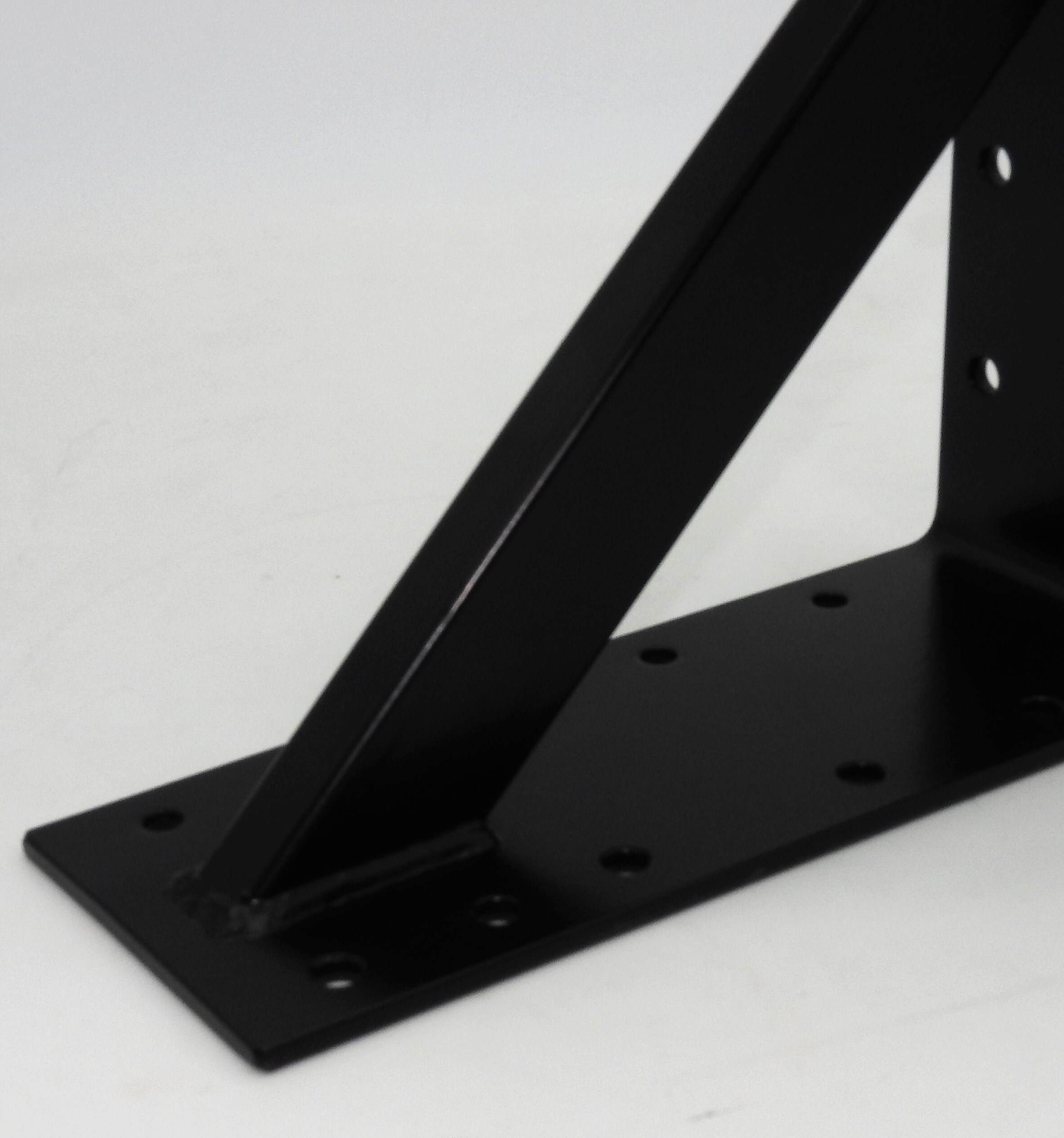 Großer Stahl Winkel 25x25x10cm extra stark Holzverbinder verstärkt schwarz