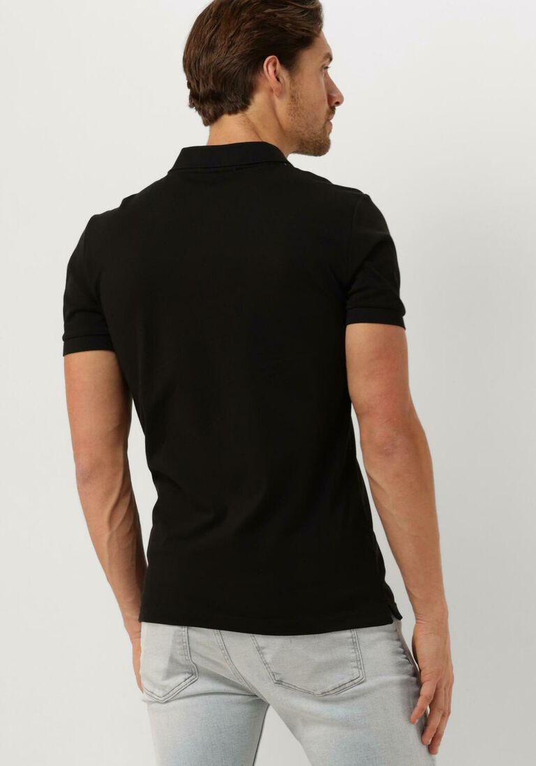 CALVIN KLEIN zwarte calvin klein polo ck embro badge slim polo