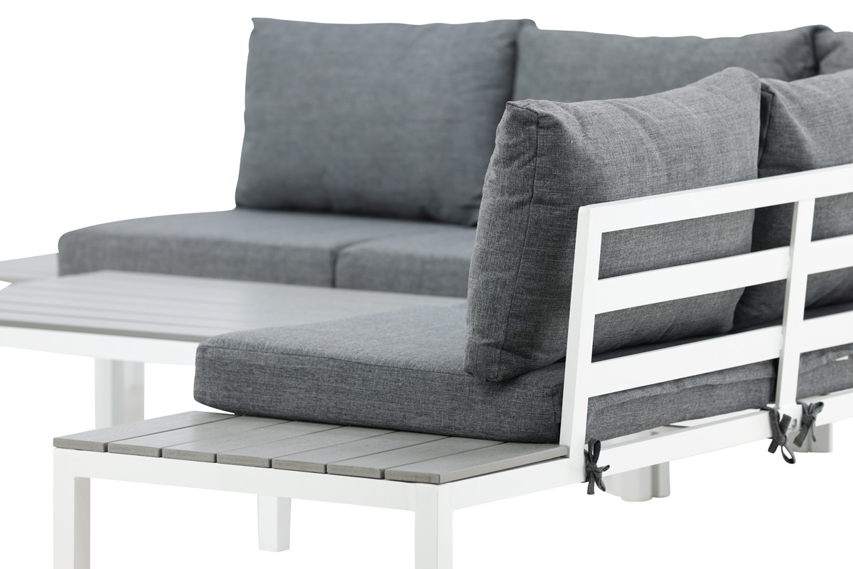 Loungeset Axel - 2 delig - met zitkussens Grijs
