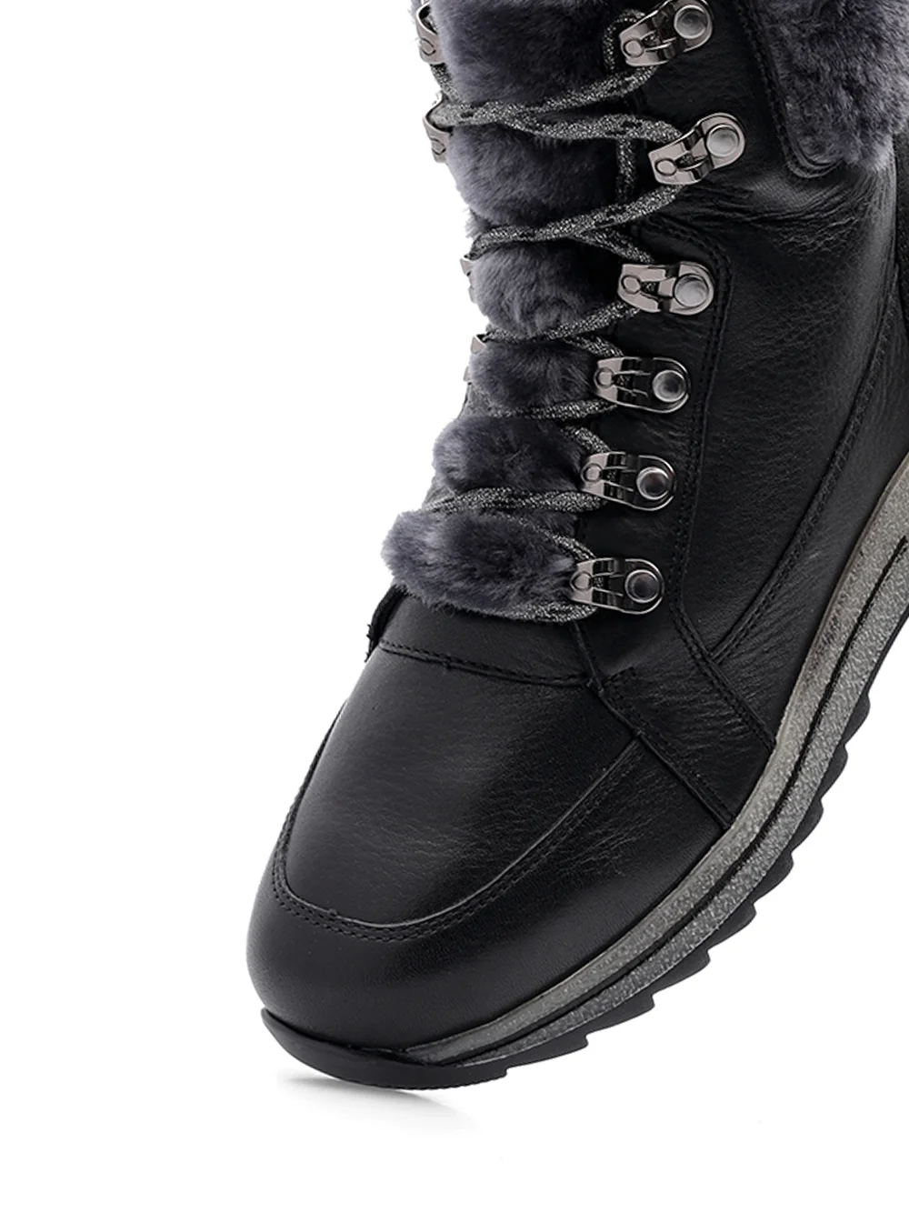 Stiefelette Osaka schwarz-grau