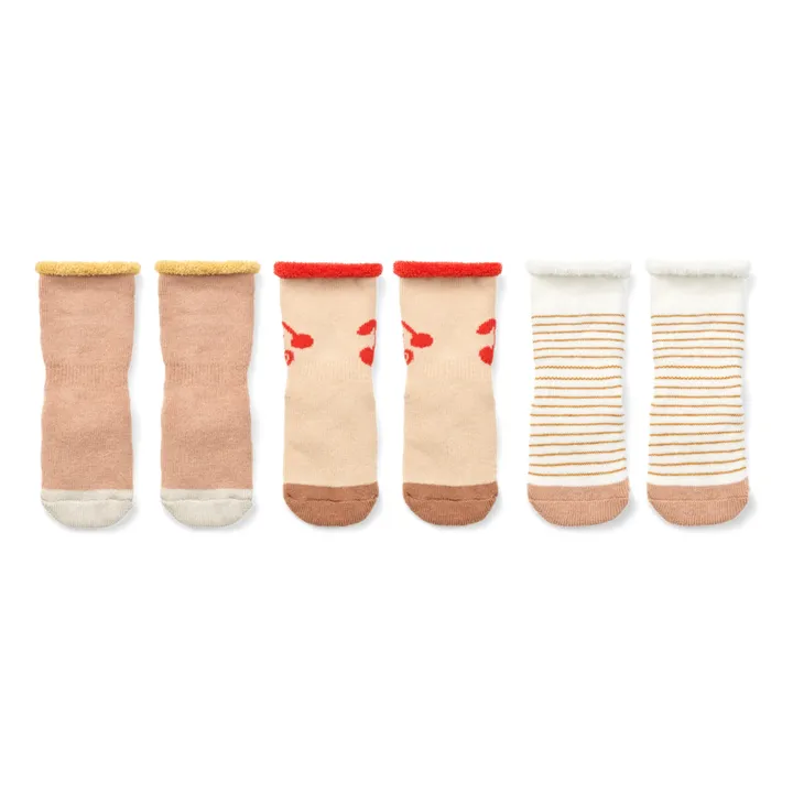 Liewood Lot 3 Chaussettes Antidérapantes Eloy | Rose pâle