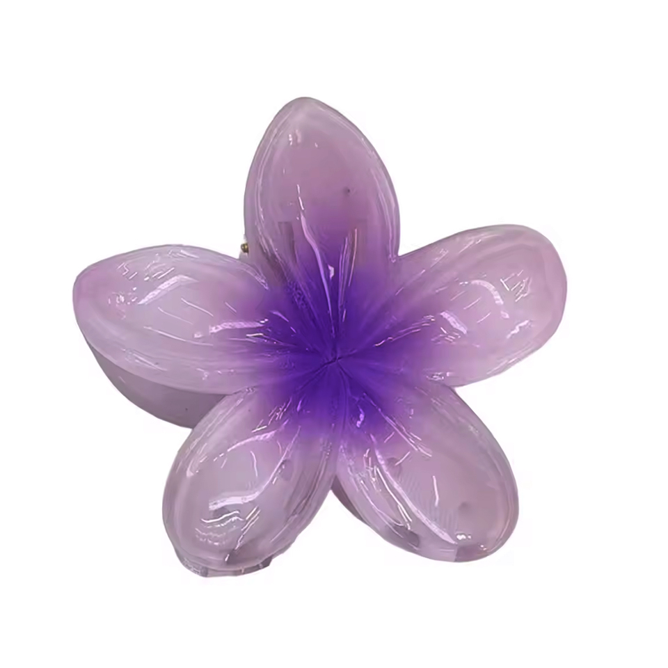 (8cm) Haarspange Klammer Krallen Clip Haar Accessoire Blume - Lila