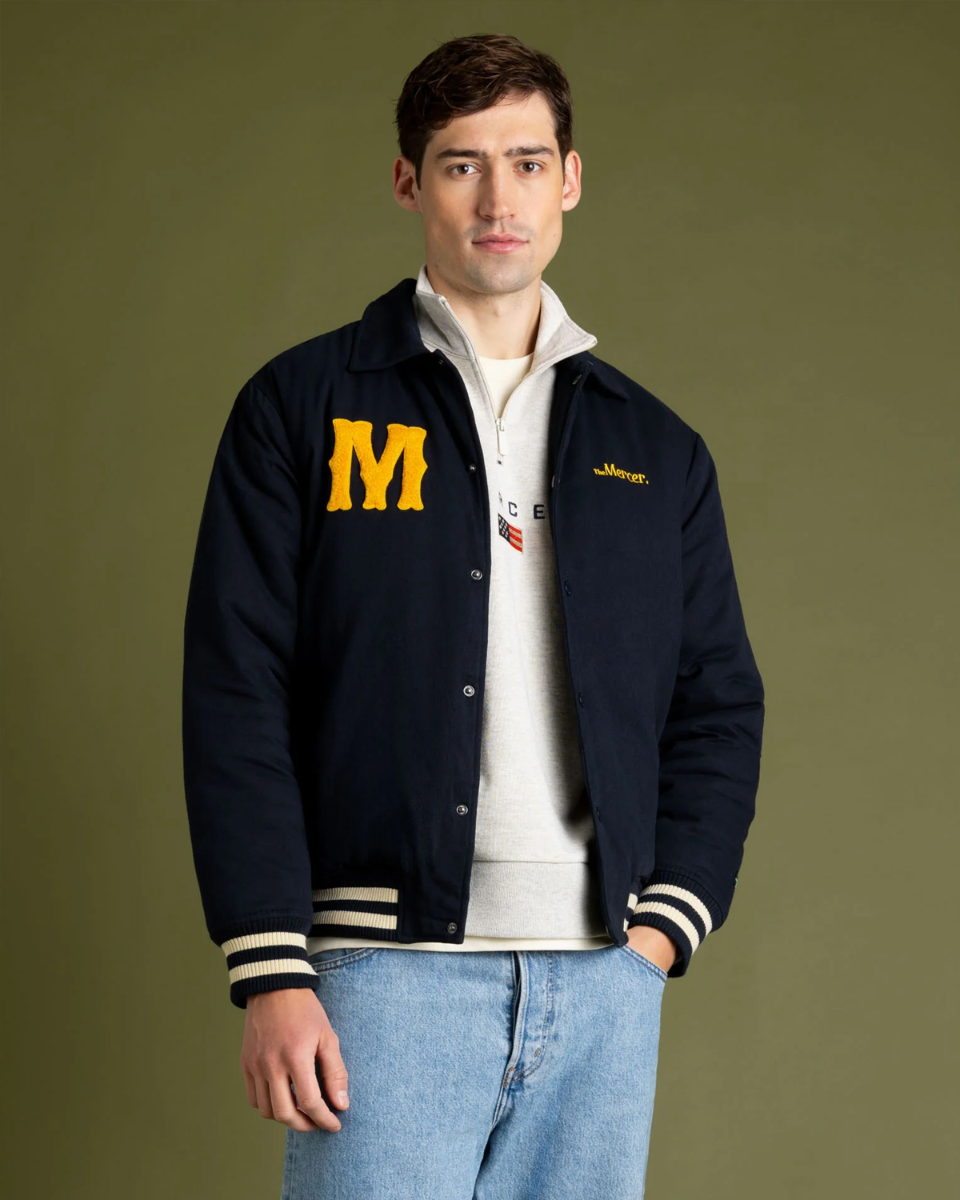 Mercer Amsterdam The Varsity Polo Donkerblauw Jas