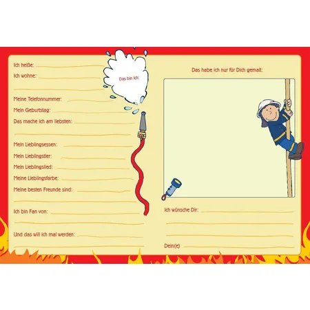Goldbuch Kindergarten-Freundebuch Feuerwehr