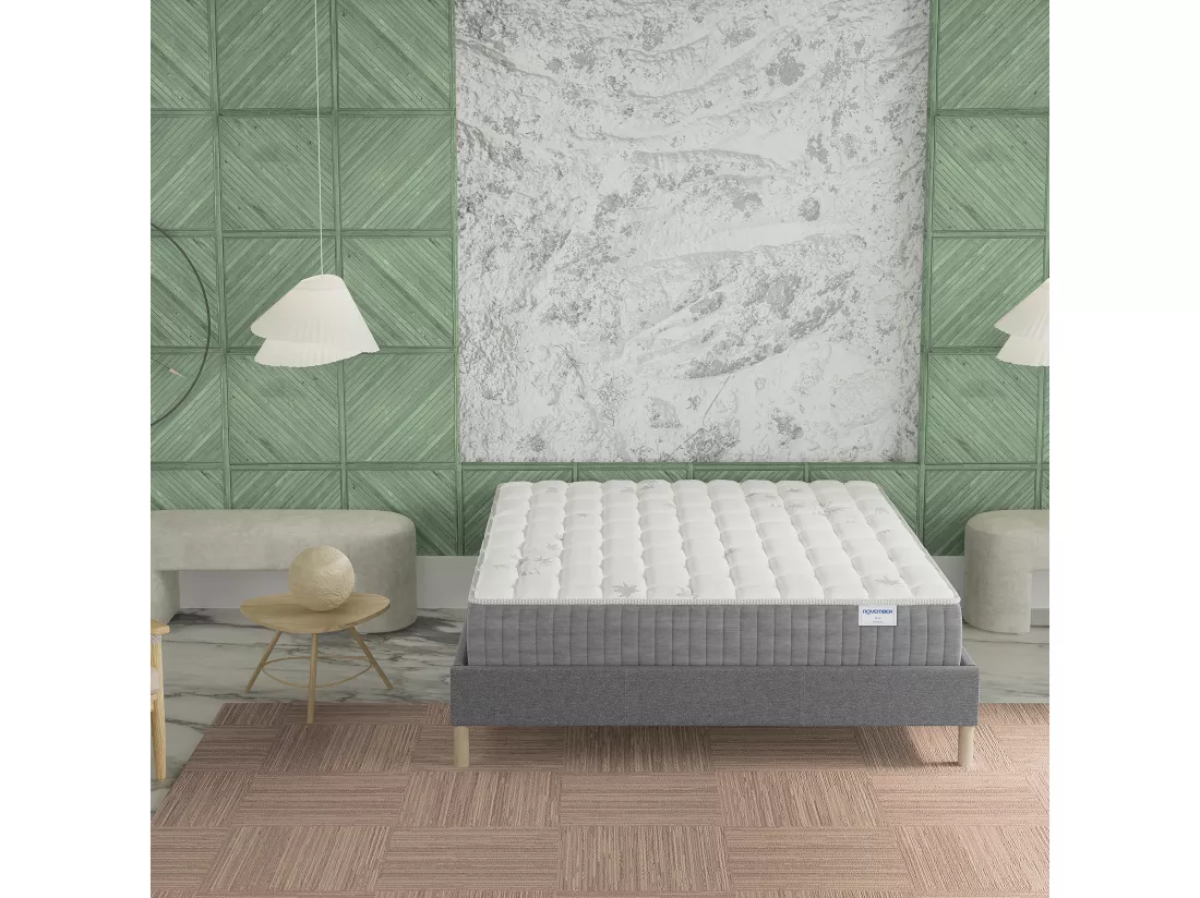 Matelas Ressorts ensachés + mémoire de forme, 140x190cm, 25cm d’épaisseur