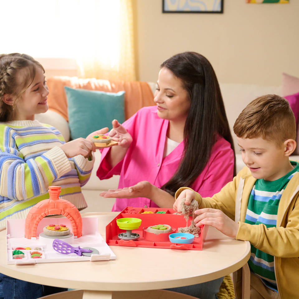 Kinetic Sand SquishPizza rijzende pizza speelset