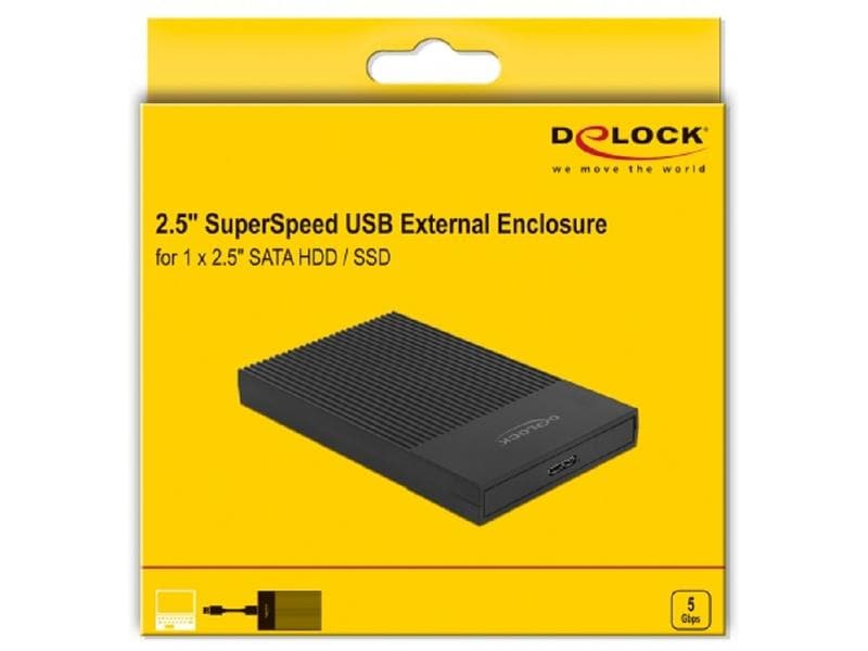 Delock Externes Gehäuse USB 3.0 - SATA HDD / SSD  2.5