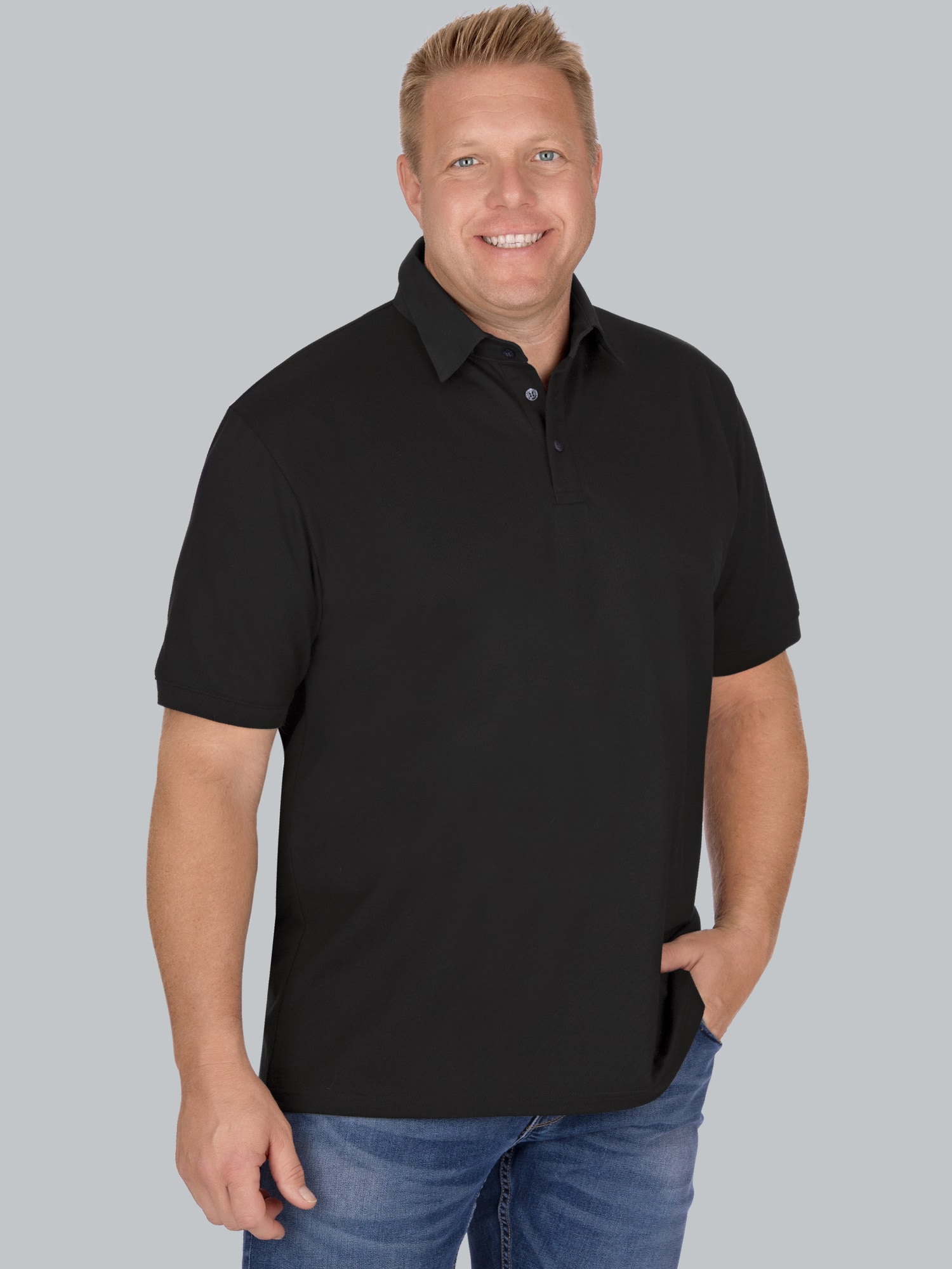 Business-Poloshirt Schwarz