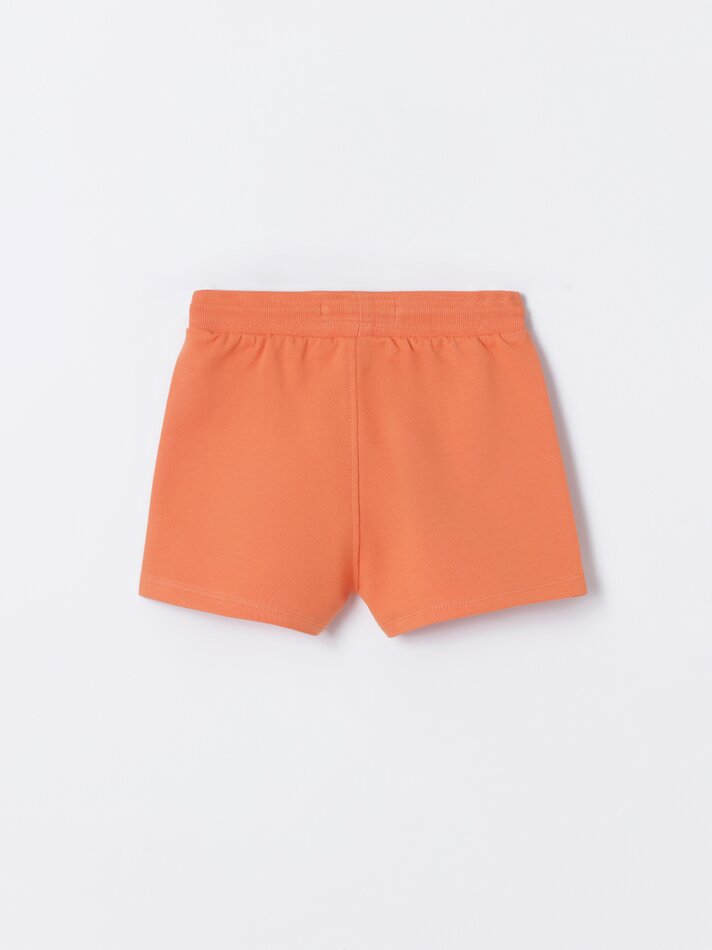 Conjunto de camiseta estampada e bermuda - Laranja Vigore