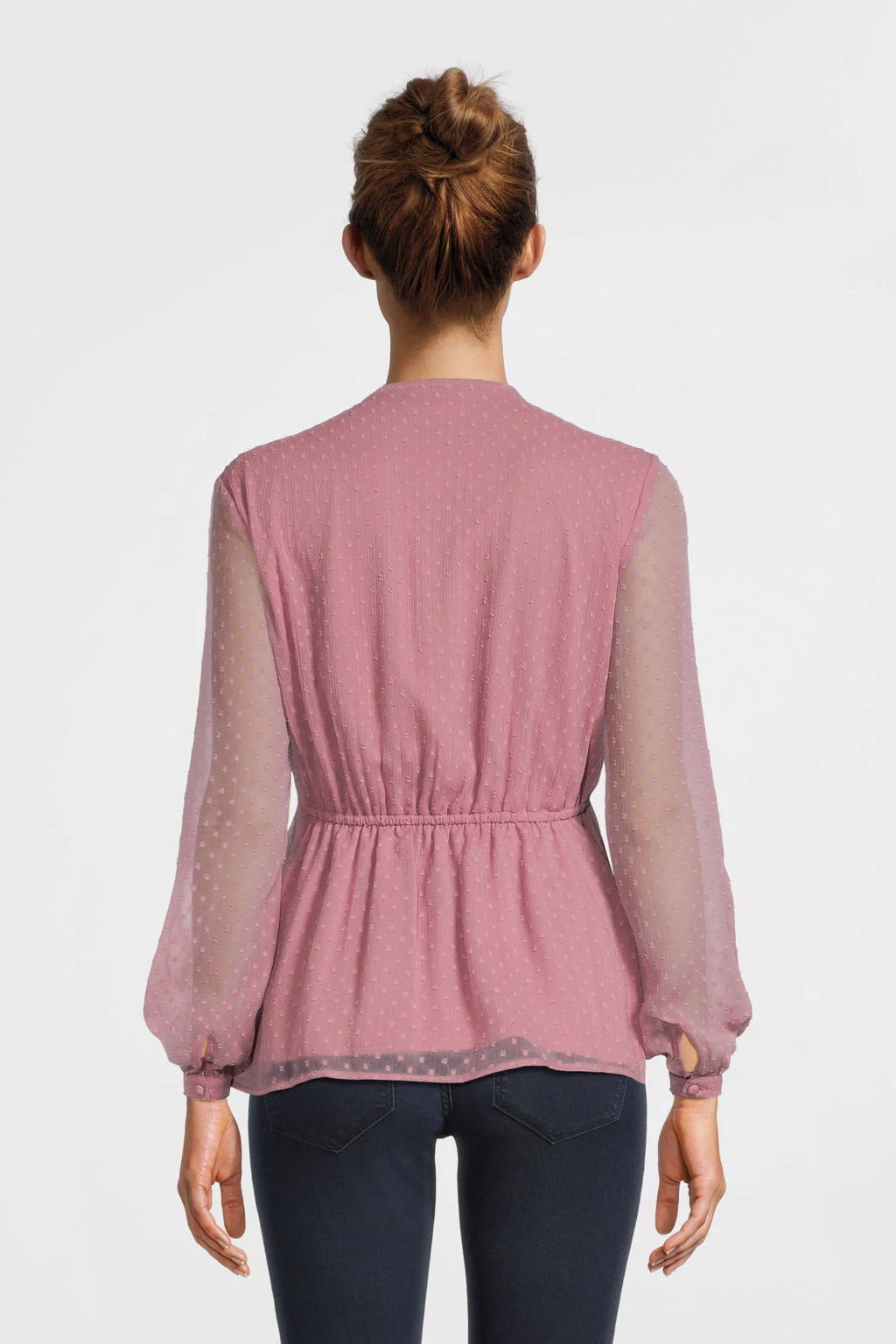 ONLY MATERNITY semi-transparante zwangerschapsblouse OLMBETTINA oudroze