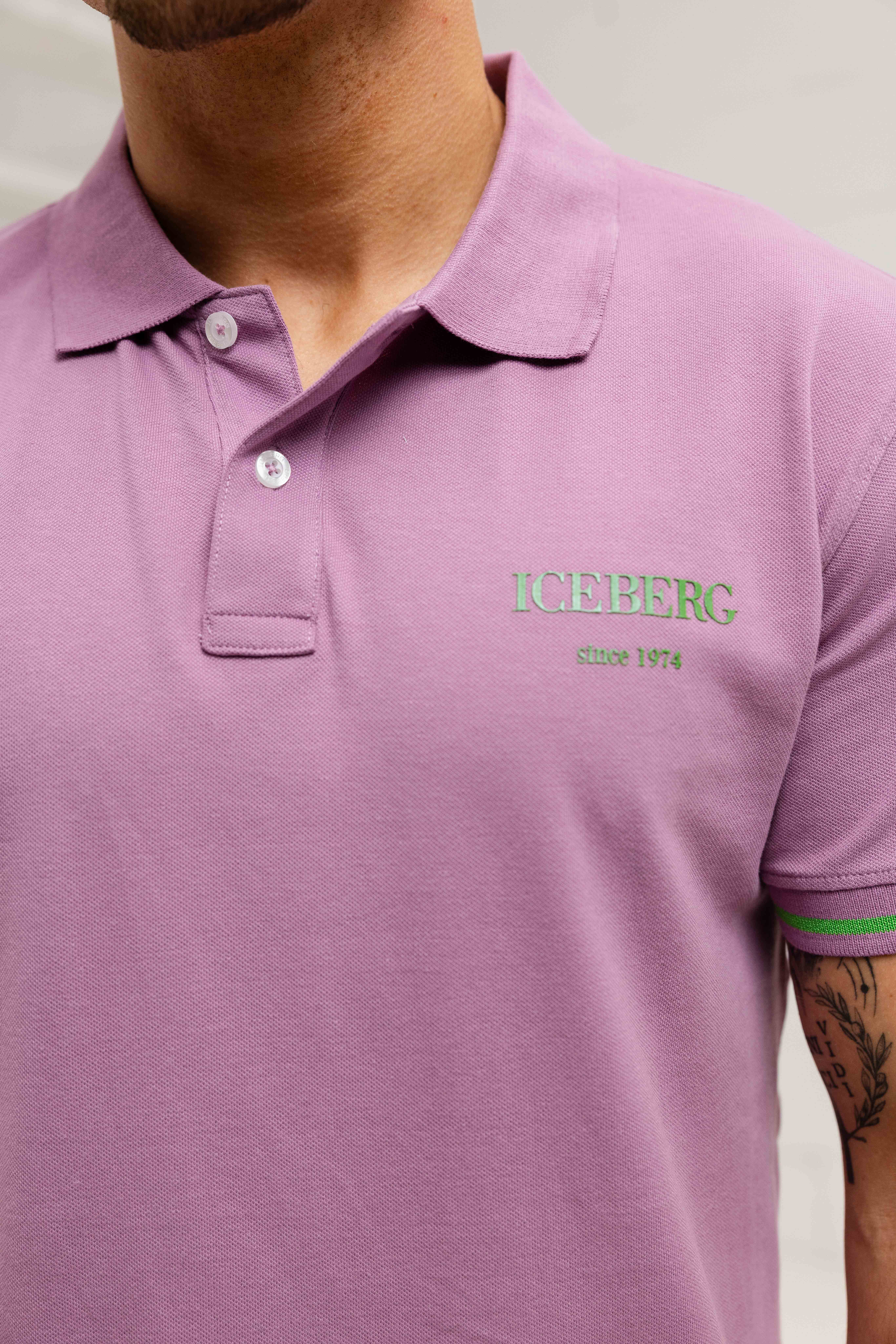 Iceberg Basic Polo Heren Paars
