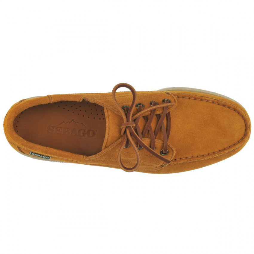 ASKOOK ROCKY YELLOW GOLDEN TURTLEDO-Mocassin en daim semelle caoutchouc recyclé 30% pour homme