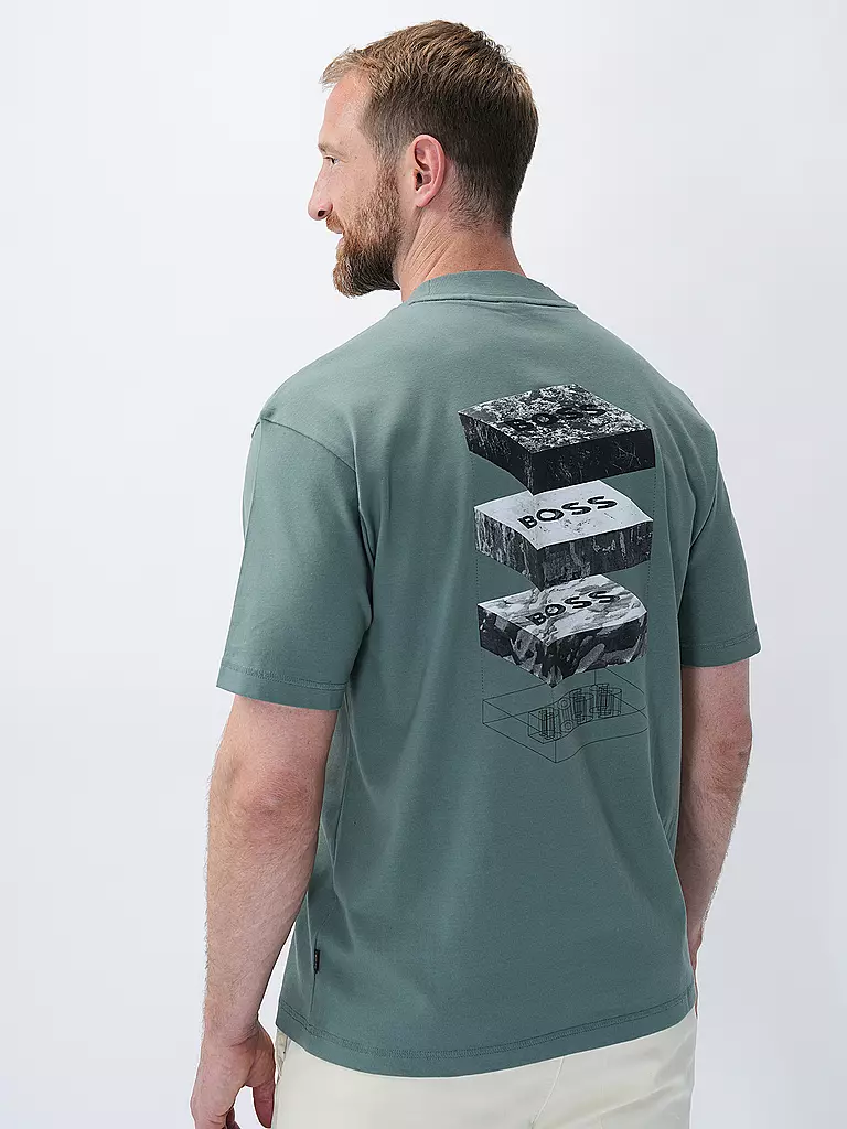 BOSS T-Shirt GEOLOGICAL petrol