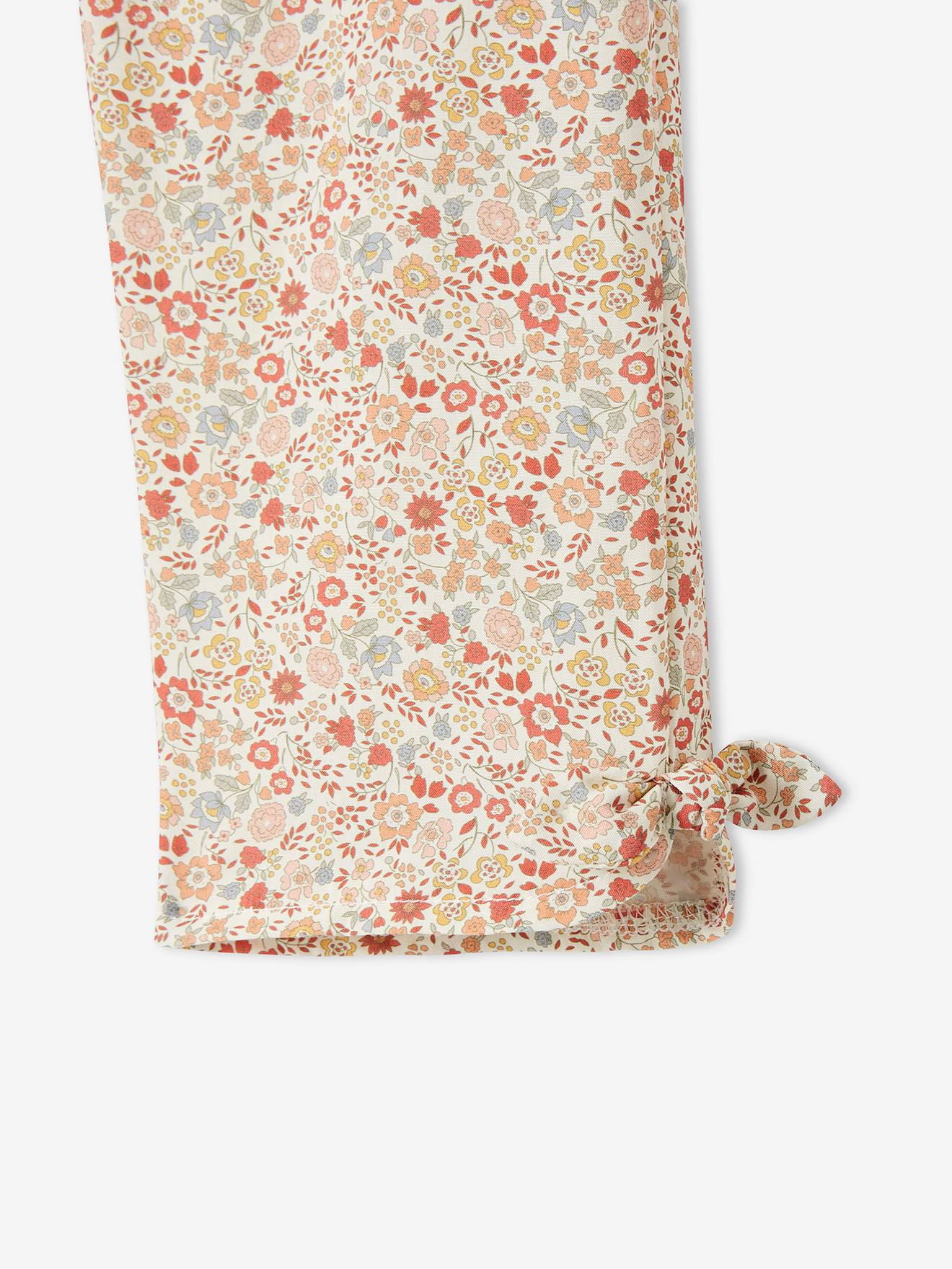 Calças curtas fluidas e estampadas para meninas, xadrez amarelo claro.