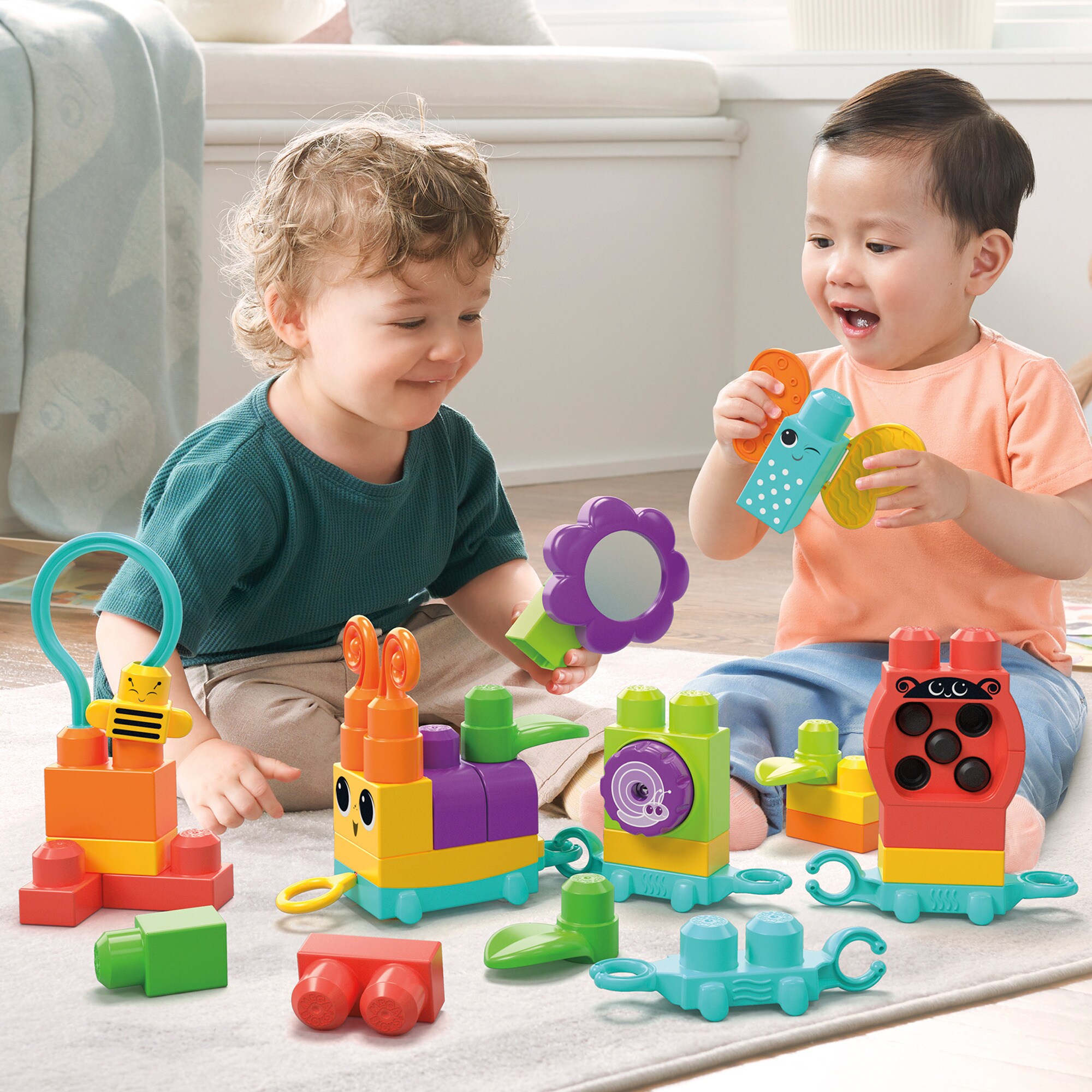 Mattel Konstruktionsspielzeug MEGA BLOKS Rollspaß Raupenzug