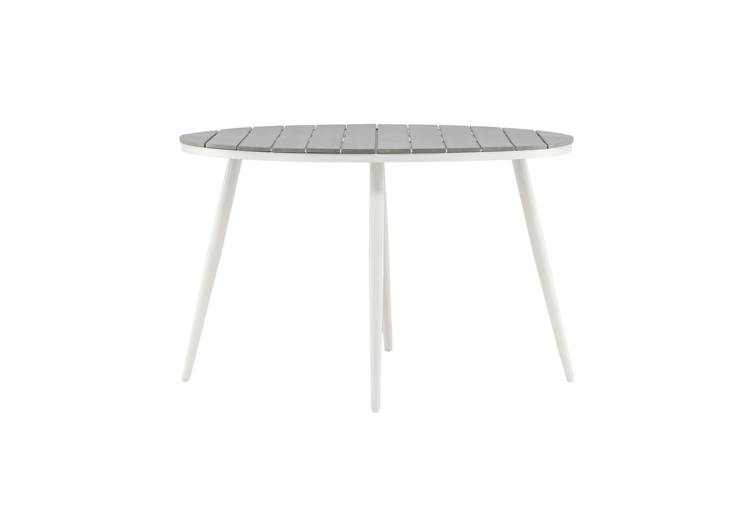 Solis Tuintafel - ø120cm - Wit Grijs