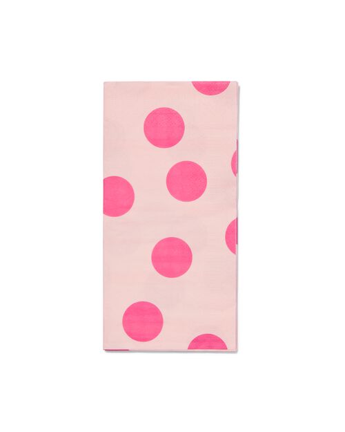 serviettes pois rose 40 x 40 cm - lot de 12