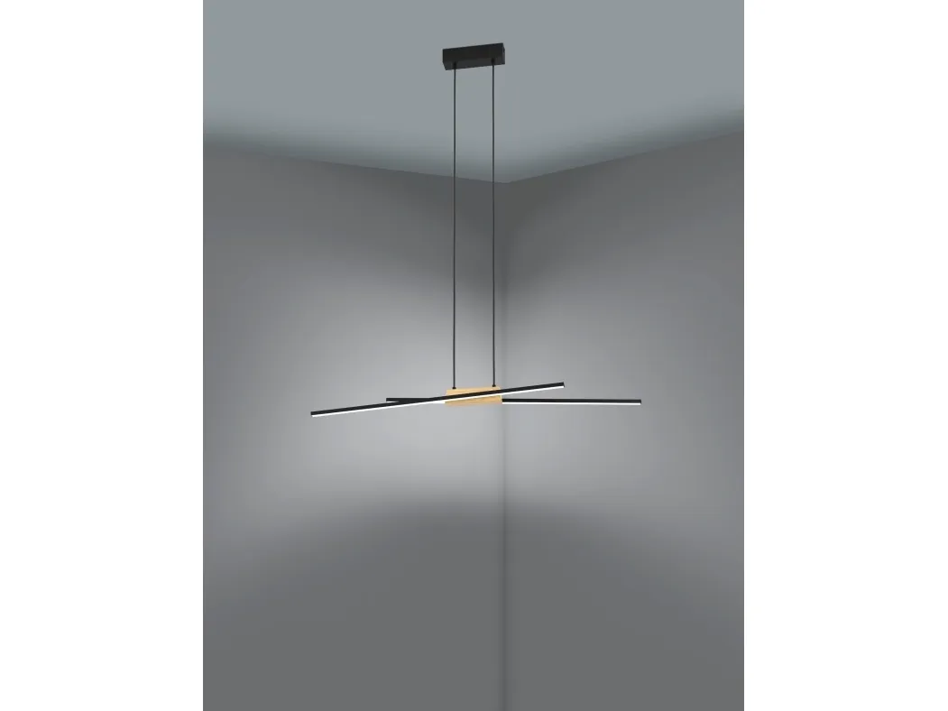 EGLO PANAGRIA LANGBORD 2L SORT/TRÆ FSC