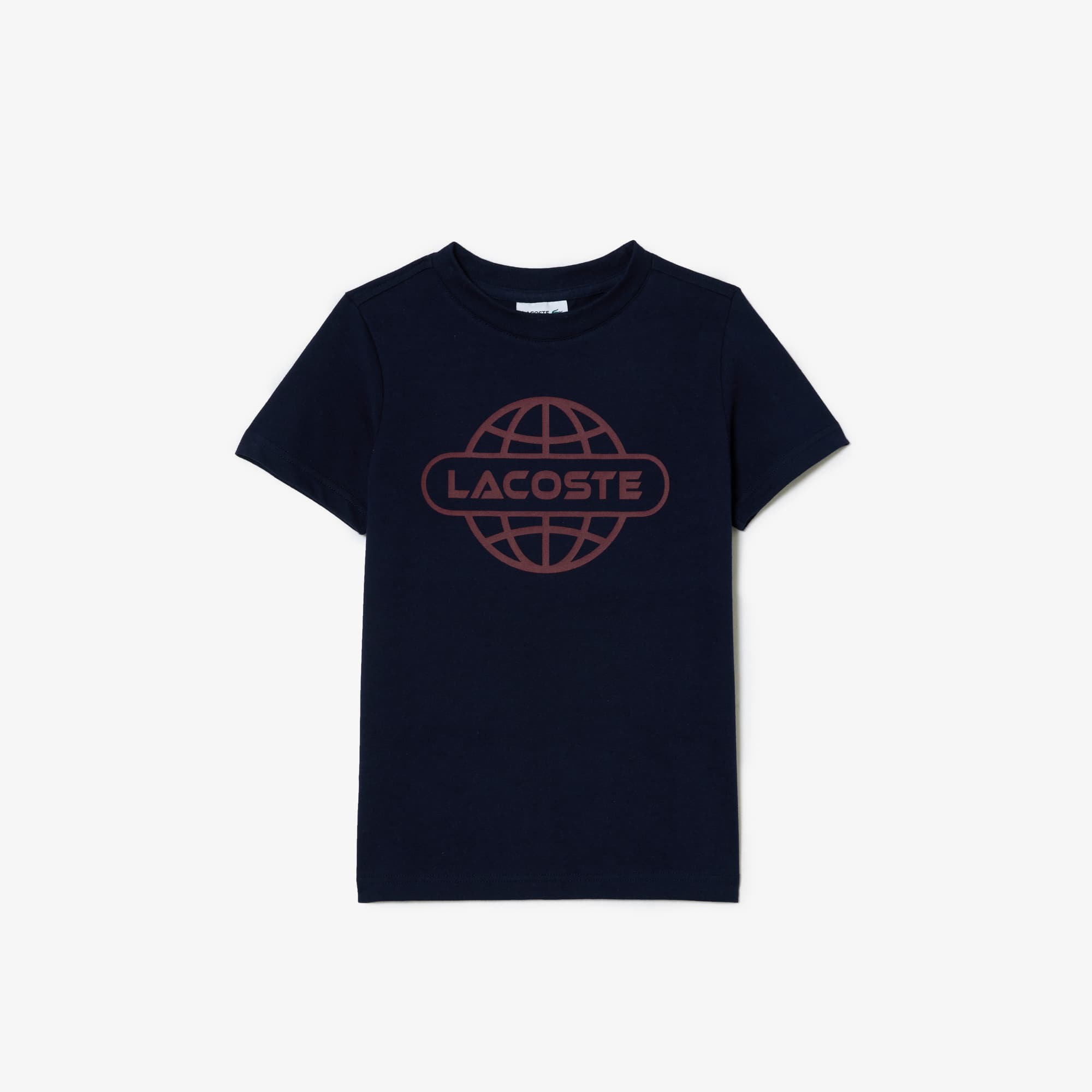T-shirt avec imprimé planète en jersey de coton T-Shirts & Chemises - Bleu - Lacoste - Enfant