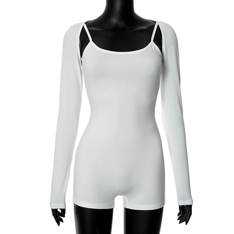 VIBBO - Set: Effen cami-top + hotpants