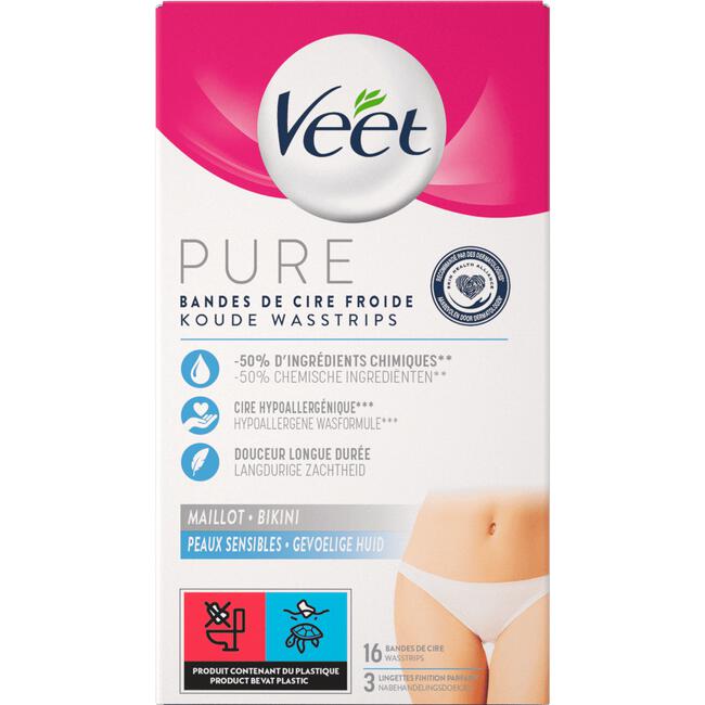 Veet Pure Waxstrips Bikini 16 stuks