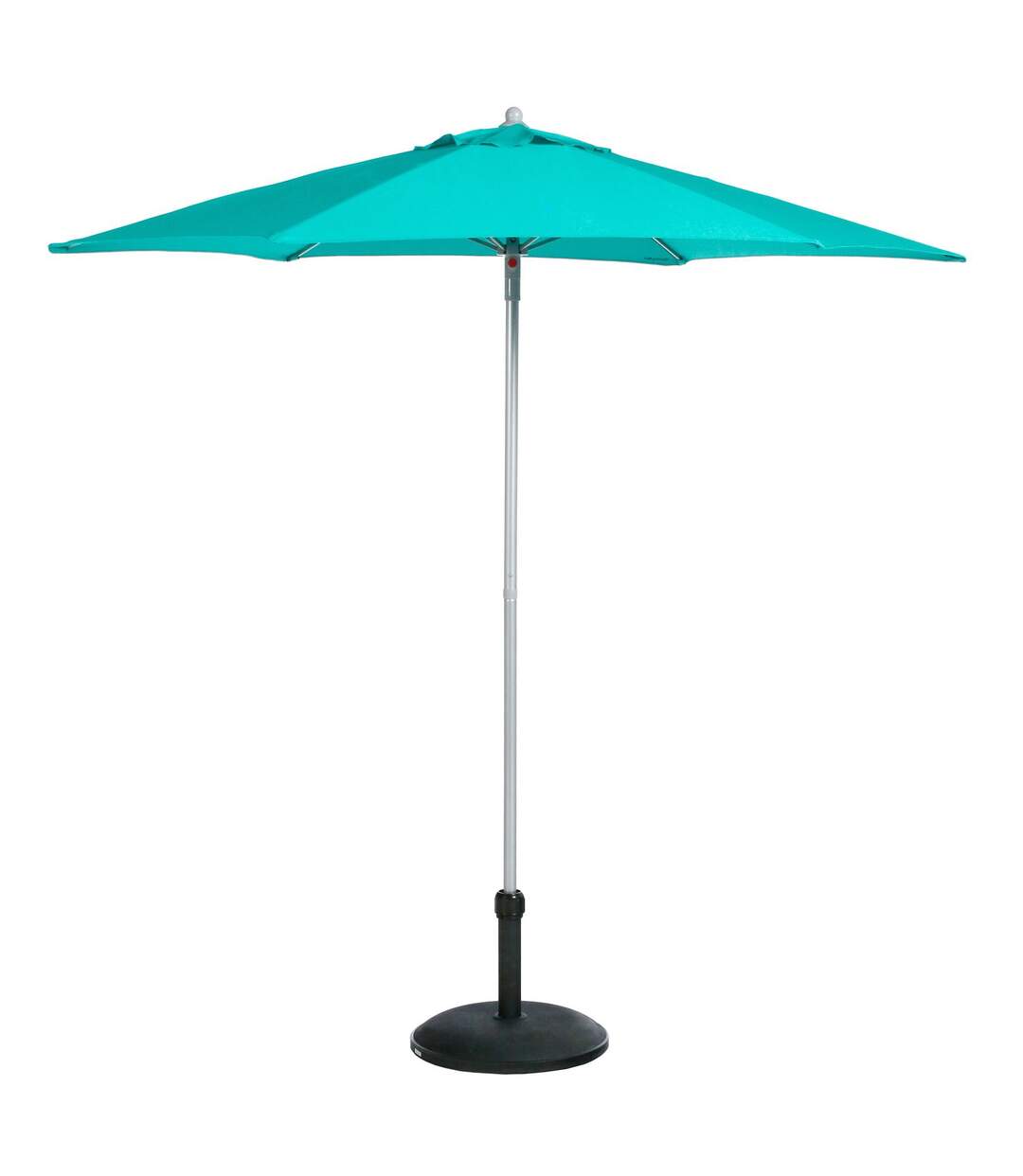 Parasol droit rond Anzio - Diam. 230 cm - Bleu émeraude