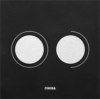 Wisa XS bedieningsplaat Luga DF pneumatisch 16x16cm aluminium zwart