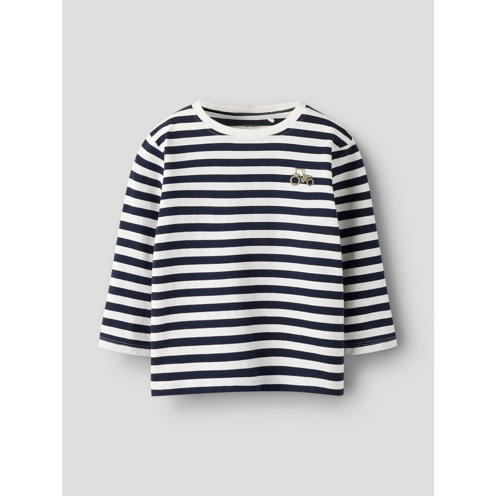 Køb Name It Navy Blazer Bright White Nmmnelson Ls Nreg Top