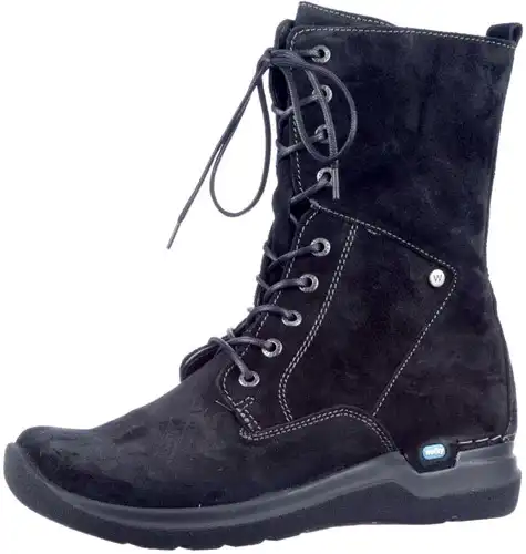 0661345 Wolky zwart - maat 38 veterboot kuithoog zwart - maat 38 Calandschoen