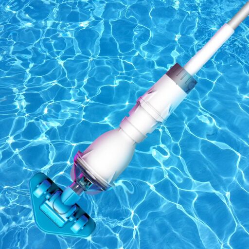 Limpador de piscina manual Kokido Tesla 2 - Cabeça giratória com bateria recarregável e suporte.