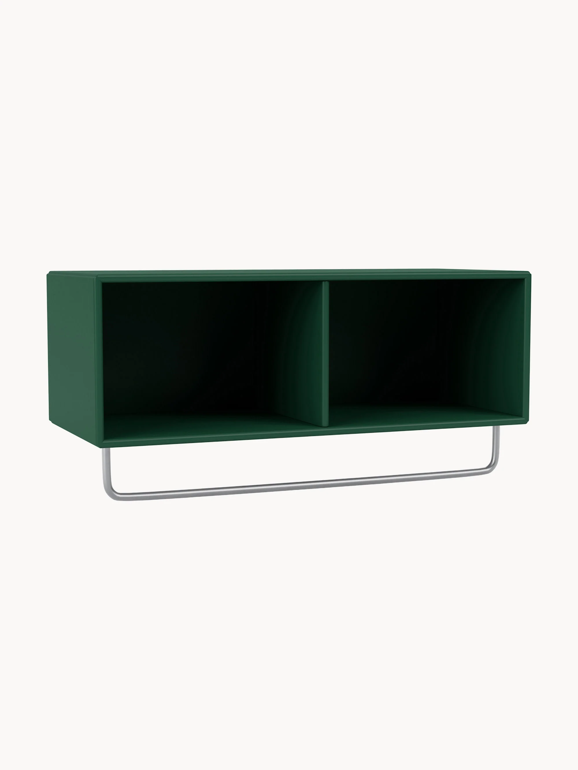 Houten wandplank Coat met kledingrek