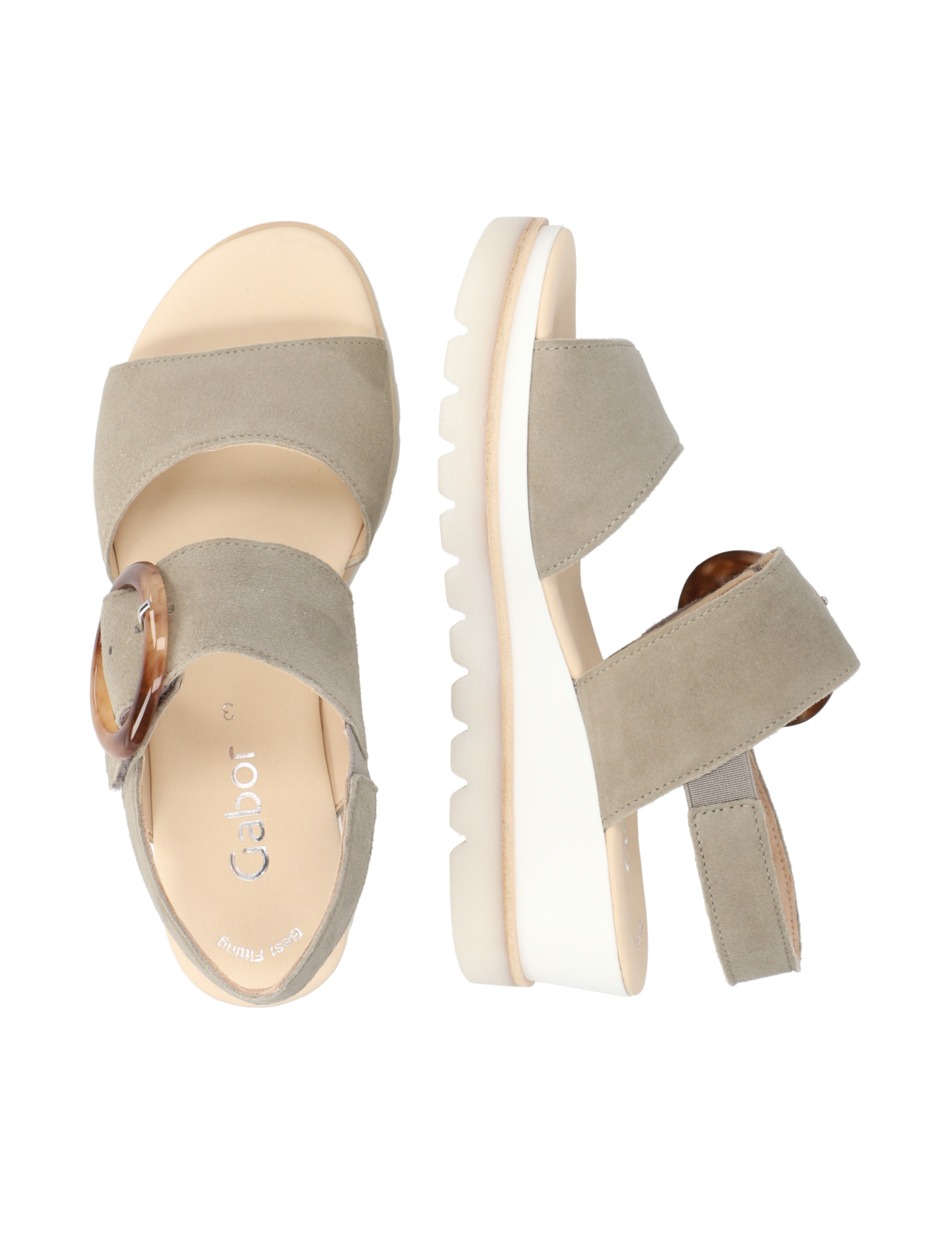 Veloursleder Sandale