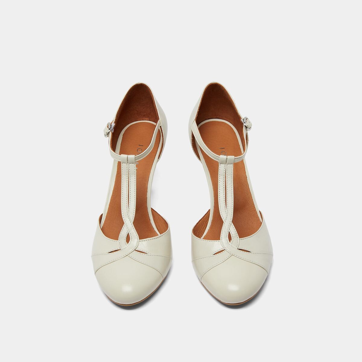 JONAK<br>Sapatos Salomé de couro Vermeil, fabricados na Europa