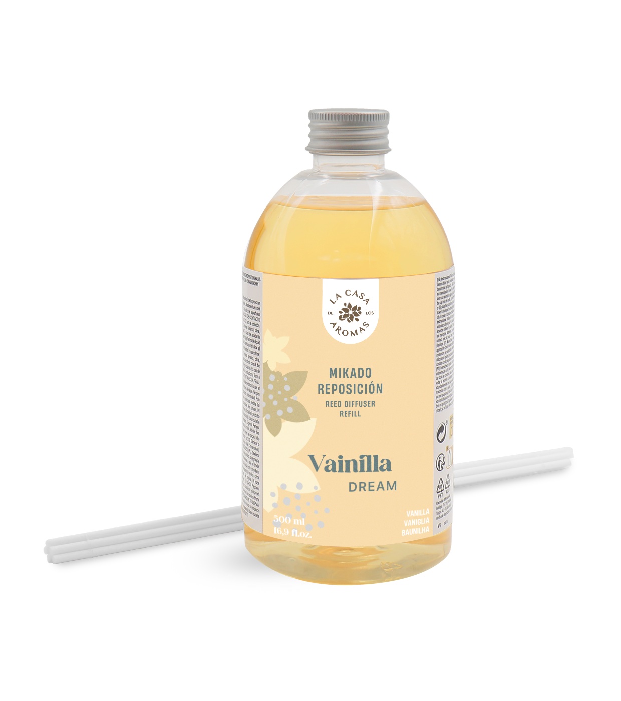 La Casa de los Aromas - Refil de ambientador Mikado 500ml - Baunilha