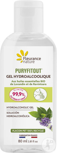 Fleurance Nature Puryfitout Gel Hydroalcoolique Flacon 80ml